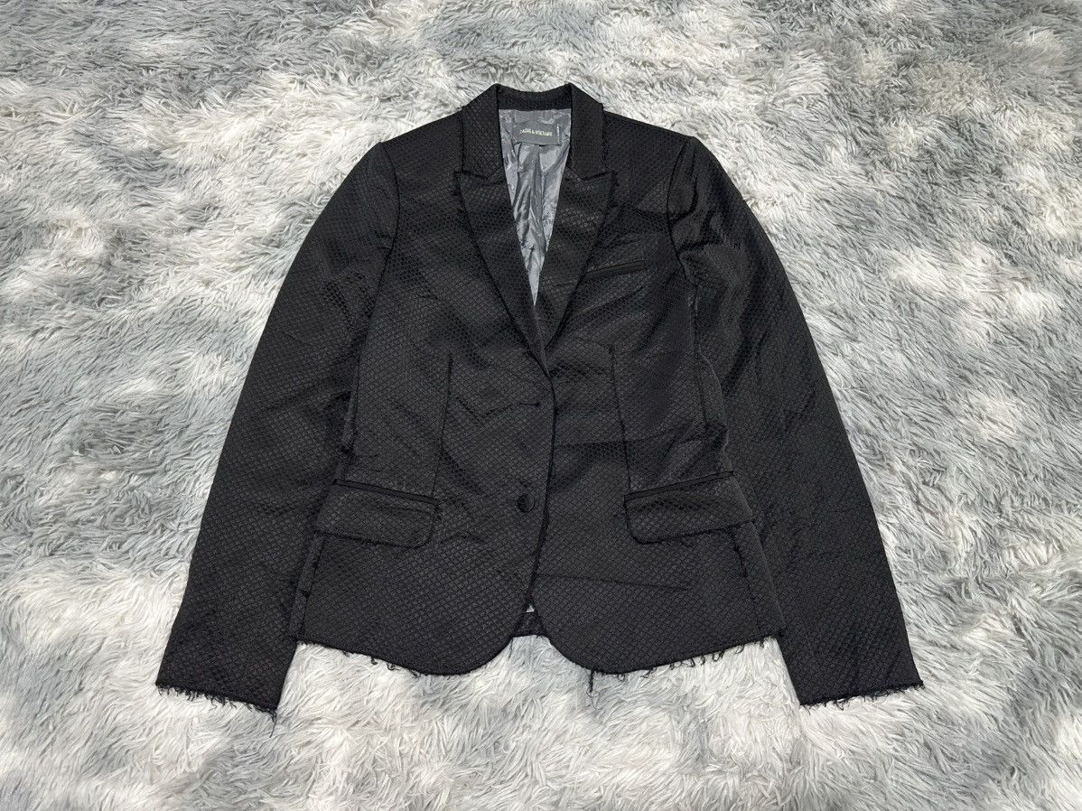 Zadig & Voltaire 🔥Y2K Vintage Zadig & Voltaire Raw Edge Blazer Jacket Size XS / US 0-2 / IT 36-38 - 1 Thumbnail