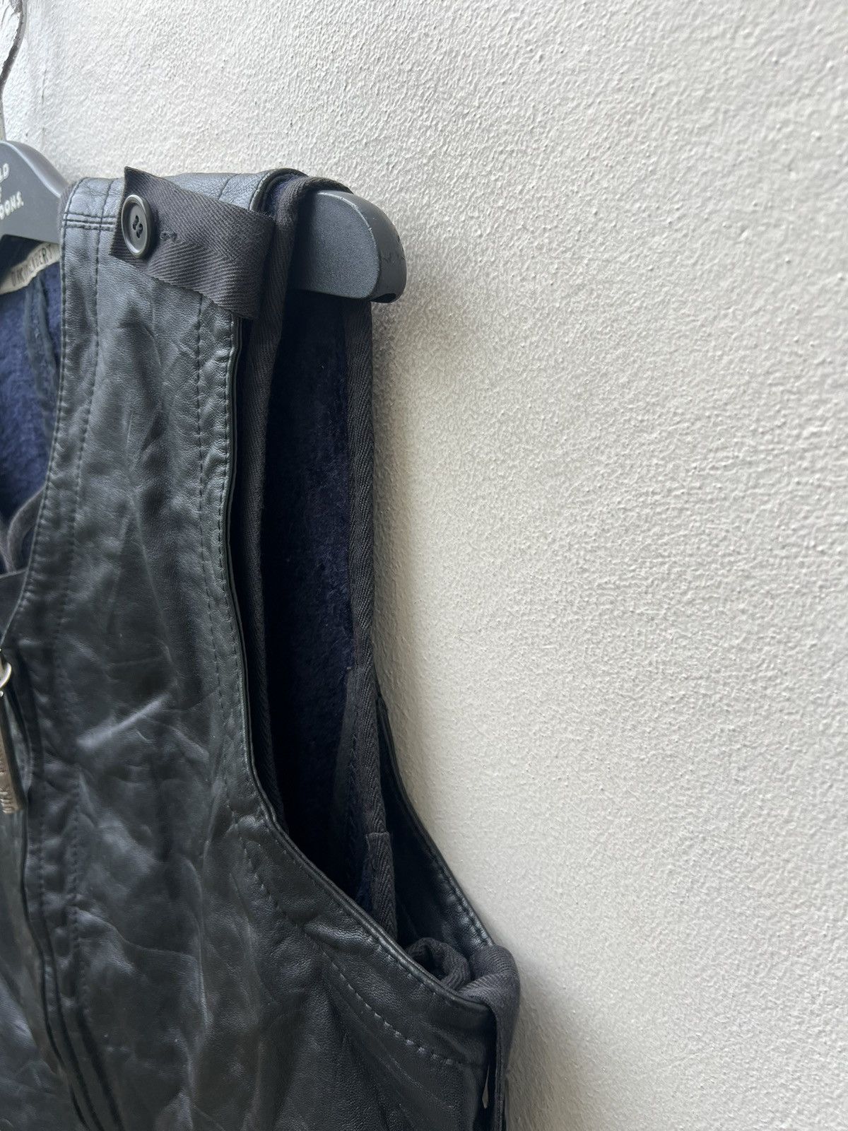 Dirk Bikkembergs × Vintage Vintage 90s DIRK BIKKEMBERGS Detachable Linig Leather Vest Size US M / EU 48-50 / 2 - 14 Thumbnail