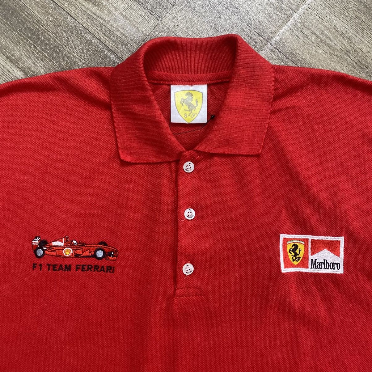 Ferrari 1999s Vintage Ferrari F1 Racing Team Marlboro Polo Shirt Size US M / EU 48-50 / 2 - 3 Thumbnail