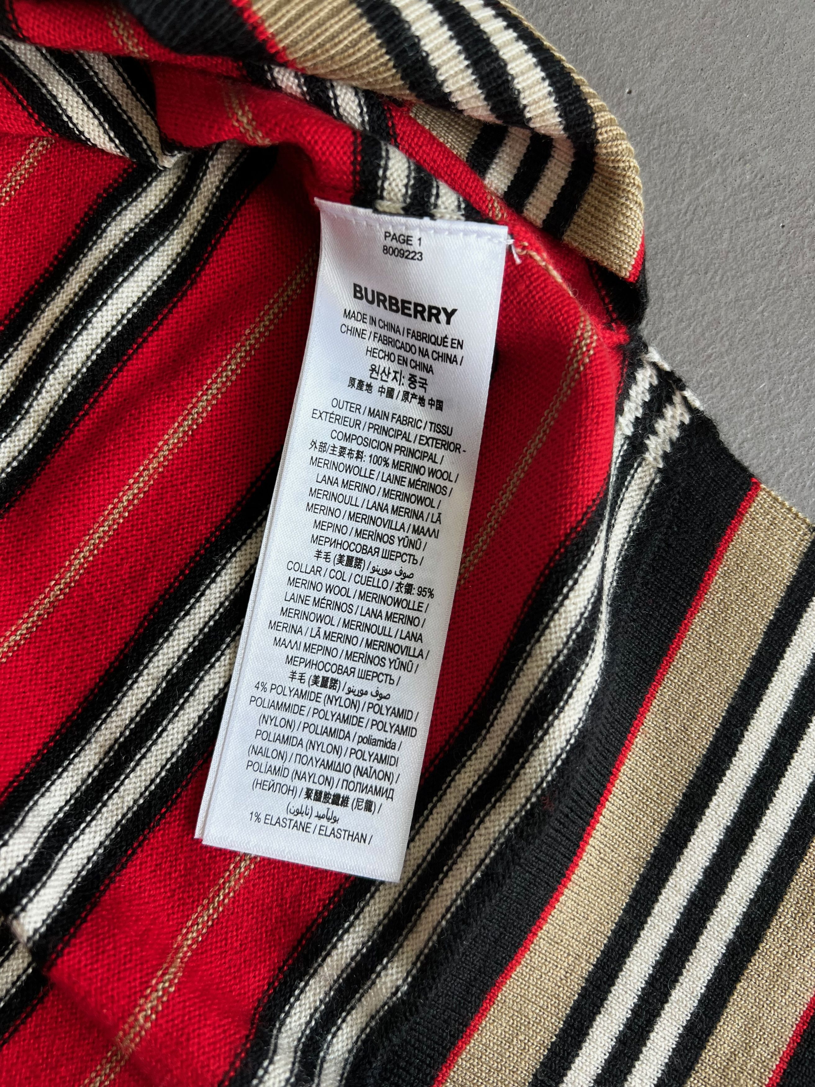 Burberry Burberry Runway Red Striped Polo Shirt, Wool, SS19 Size US M / EU 48-50 / 2 - 4 Thumbnail