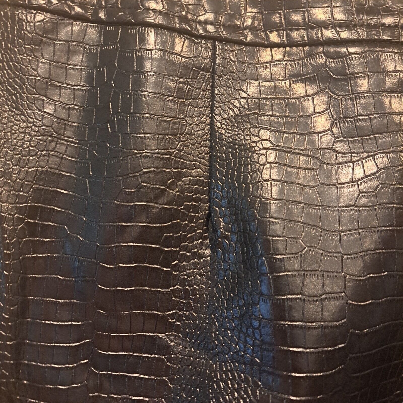 Other Fashion Nova Let You Stay Mini Skirt Black Faux Crocodile XL Size 32" / US 10 / IT 46 - 9 Thumbnail
