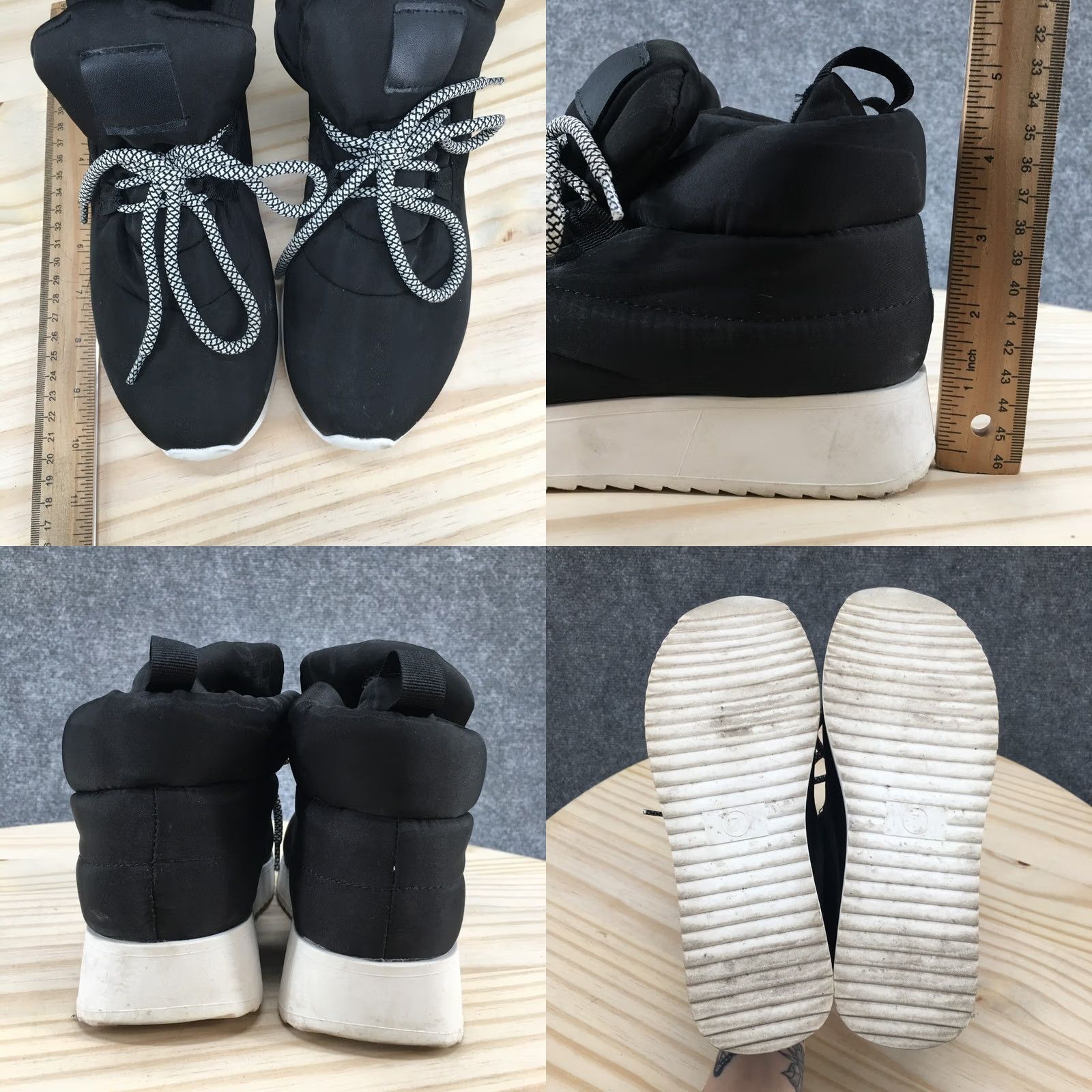 Vintage A New Day Babs Casual Mid Top Sneakers Womens 7 Black Fabric Lace Up Size M / US 6-8 / IT 42-44 - 9 Thumbnail