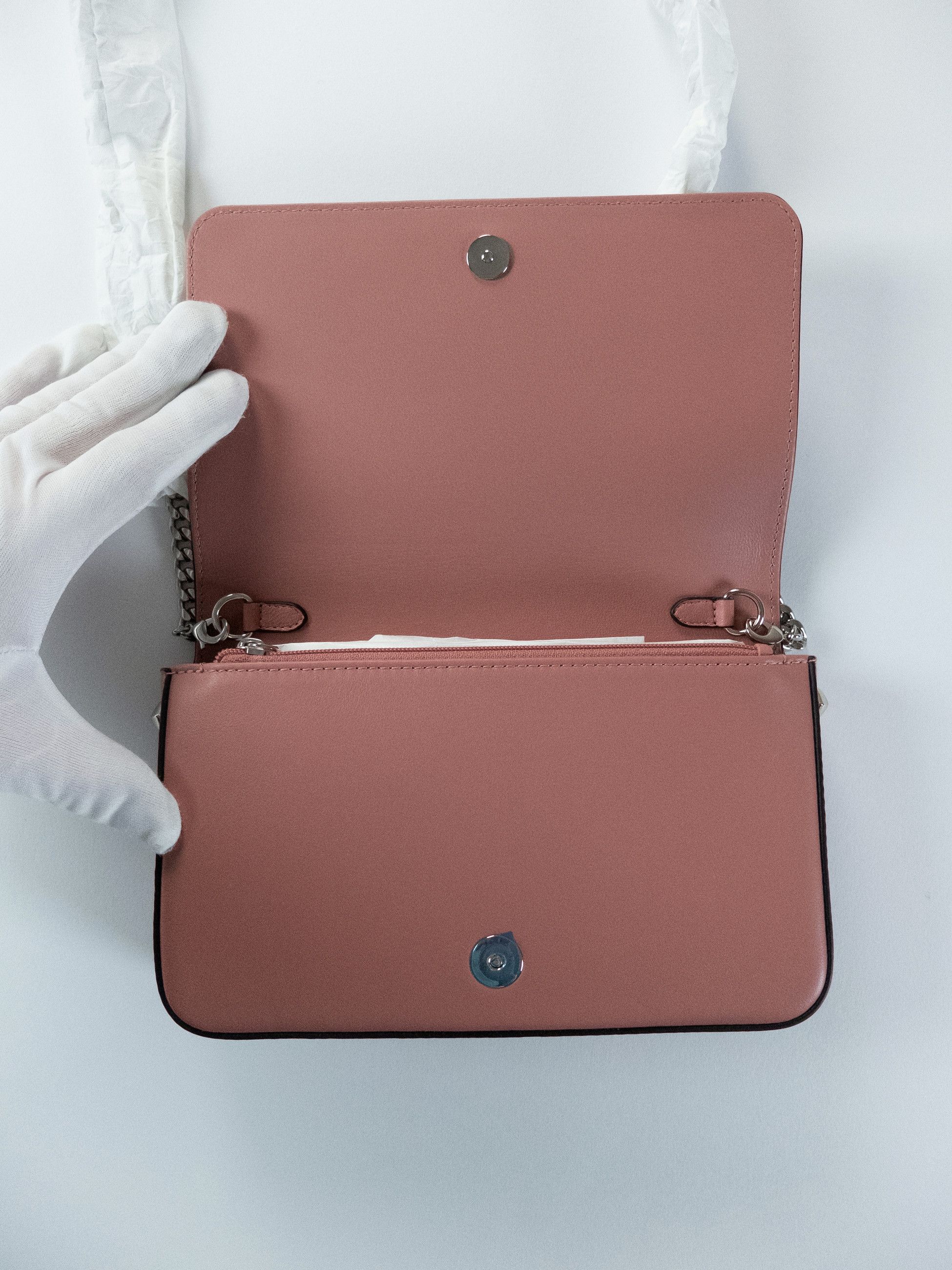 Jimmy Choo JIMMY CHOO JC Wallet blush pink small crossbody shoulder bag Size ONE SIZE - 9 Thumbnail