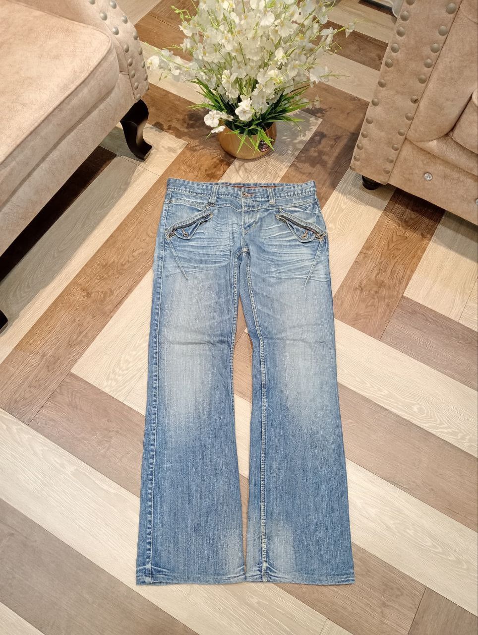 Nicole Club JAPANESE NICOLE CLUB FOR MEN FLARED DENIM JEANS Size US 34 / EU 50 - 1 Thumbnail