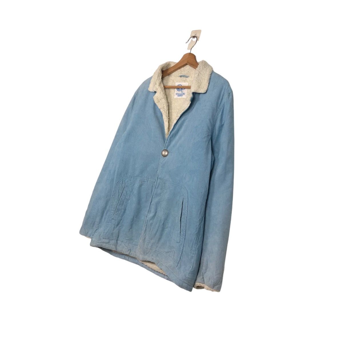 Japanese Brand × Ocean Pacific × Vintage 📌Vintage Indigo Denim Jacket Ocean Pacific Fur Lining Size US L / EU 52-54 / 3 - 3 Thumbnail