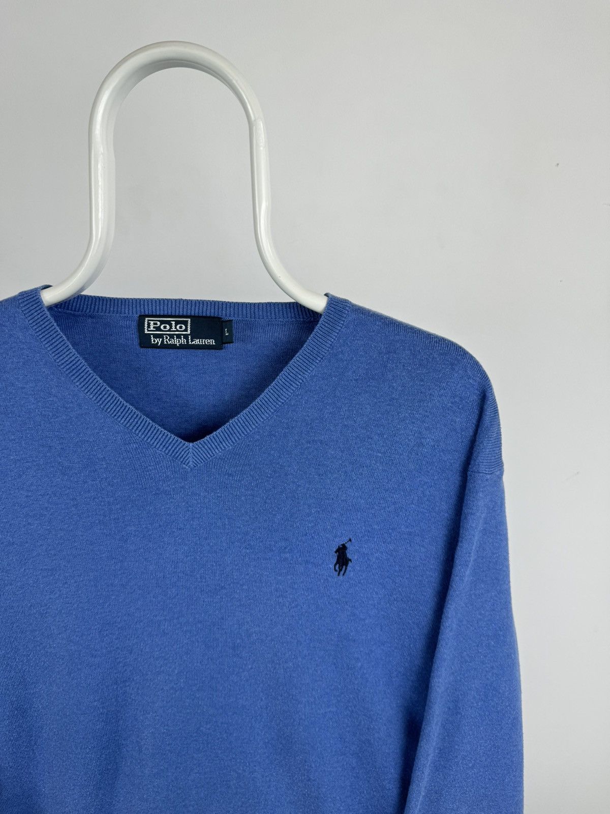 Polo Ralph Lauren × Vintage Vintage Polo Ralph Lauren Jumper V-Neck Size US L / EU 52-54 / 3 - 1 Thumbnail