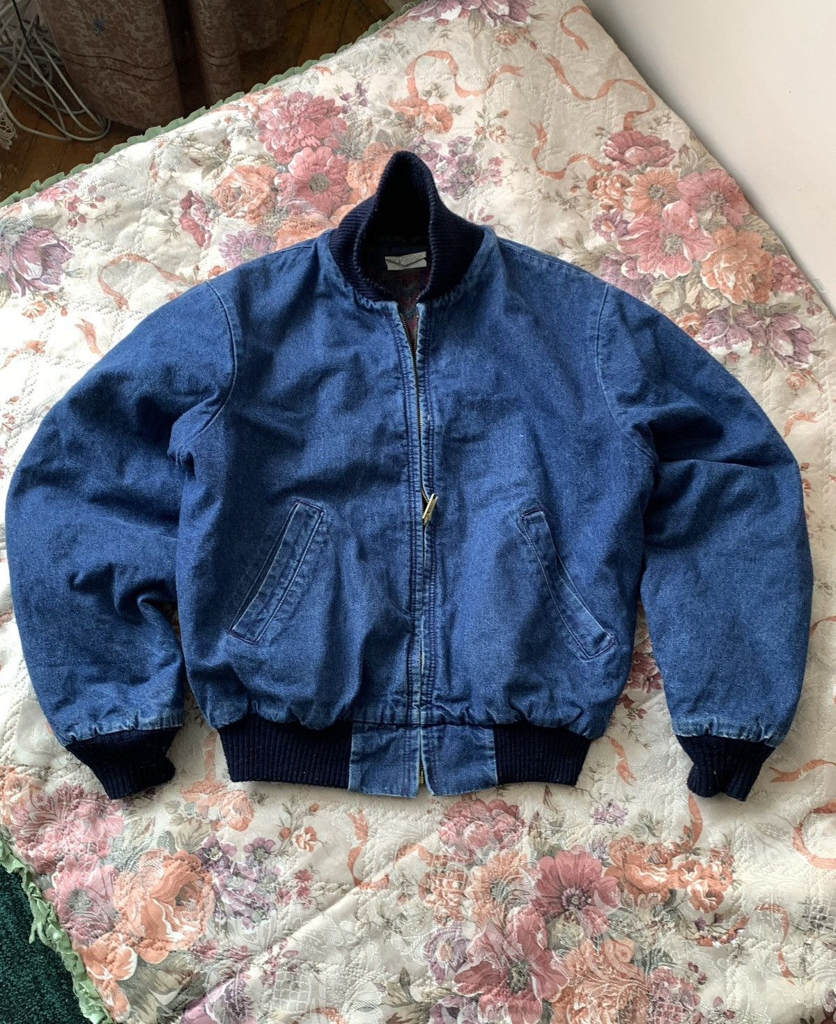 Oshkosh 🔥VINTAGE OSHKOSH DENIM BOMBER 90s MADE IN USA Size US S / EU 44-46 / 1 - 2 Thumbnail