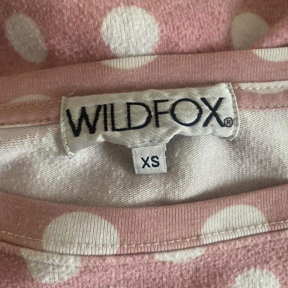 Wildfox Wildfox Pink White Polka Dot Pullover Sweatshirt Women’s Siz Size XS / US 0-2 / IT 36-38 - 5 Thumbnail