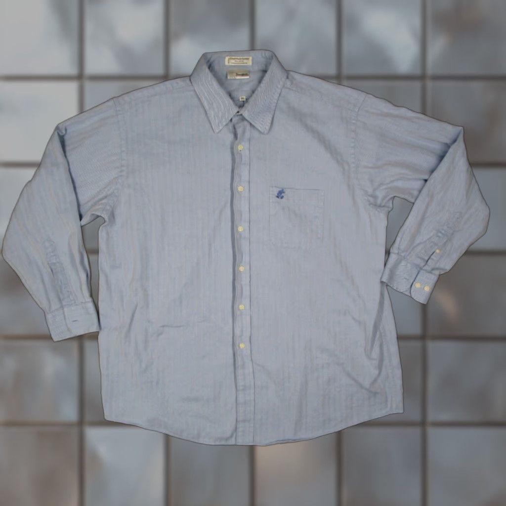 Disney Disneyland Resort Dress Shirt Mens XL Blue Button Up Mickey Mouse Size 46R - 1 Thumbnail