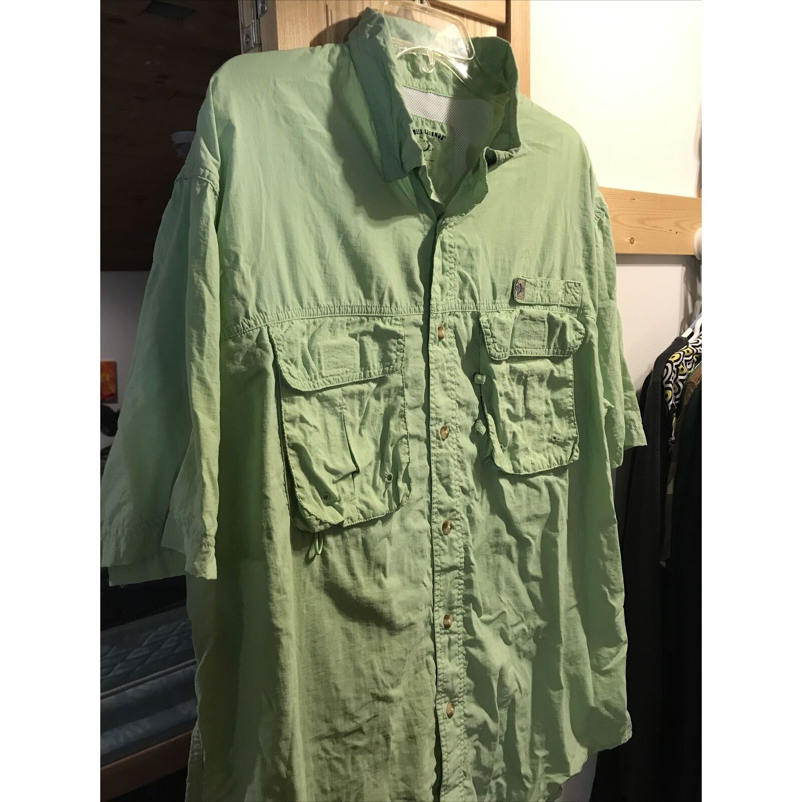 Reel Legends Reel Legends Men’s XXL Light Green Mesh Nylon Fishing Shirt Size US XXL / EU 58 / 5 - 6 Thumbnail