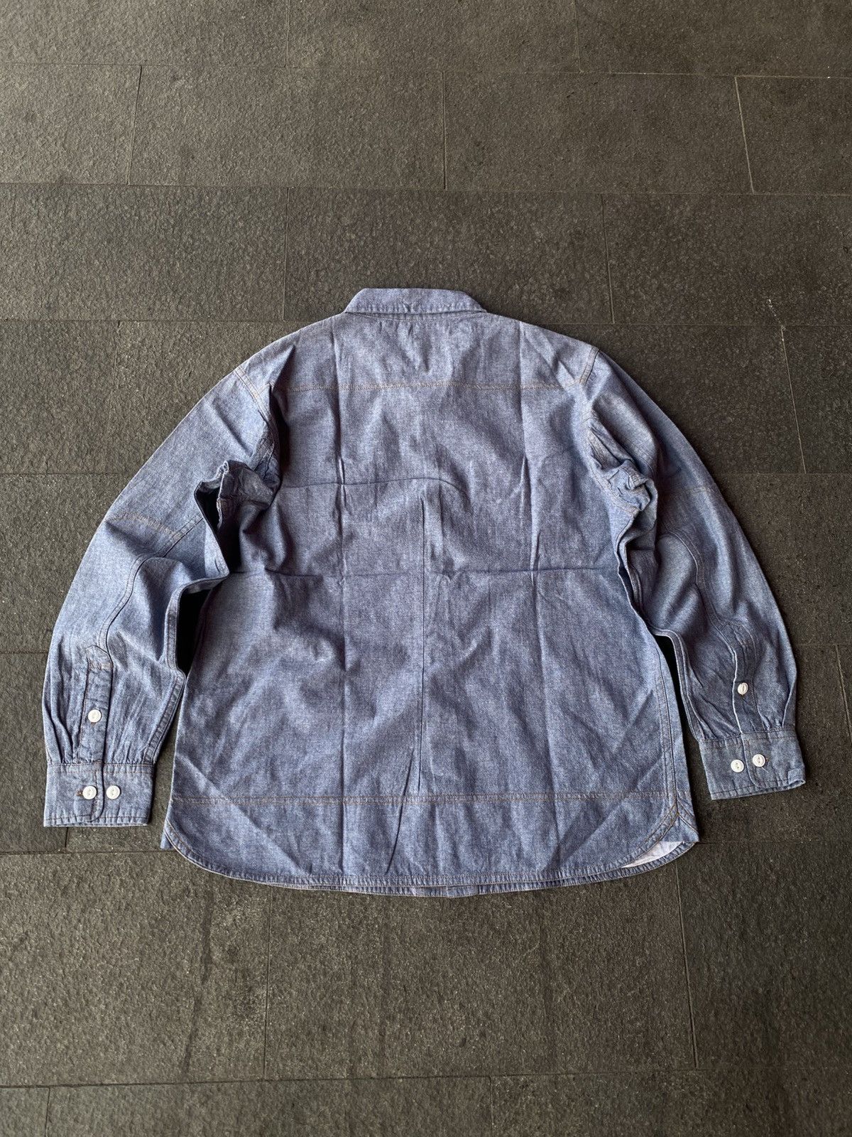 Japanese Brand 💸BINDING OFFER💸 BLUCO CHAMBRAY SHIRTS Size US L / EU 52-54 / 3 - 2 Thumbnail