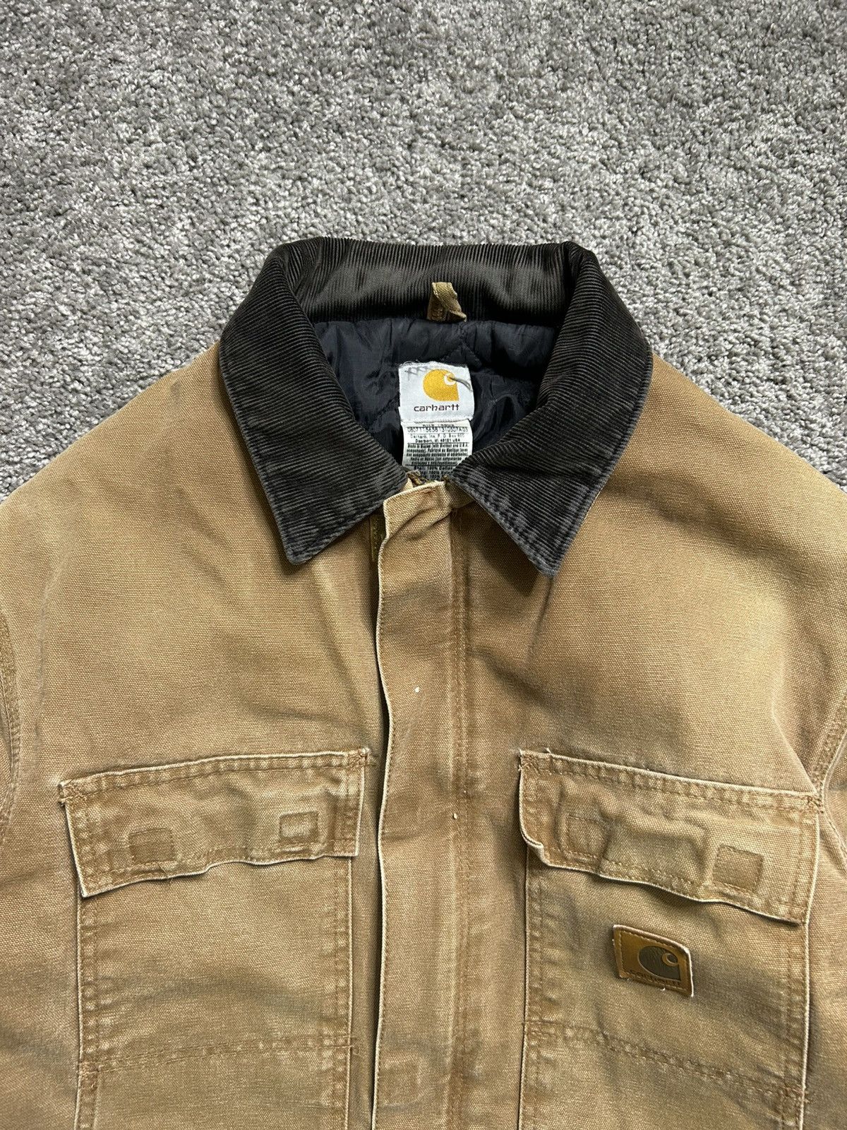 Carhartt Vintage 90s Carhartt Arctic Chore Jacket Camel Quilt Lined Size US L / EU 52-54 / 3 - 2 Thumbnail