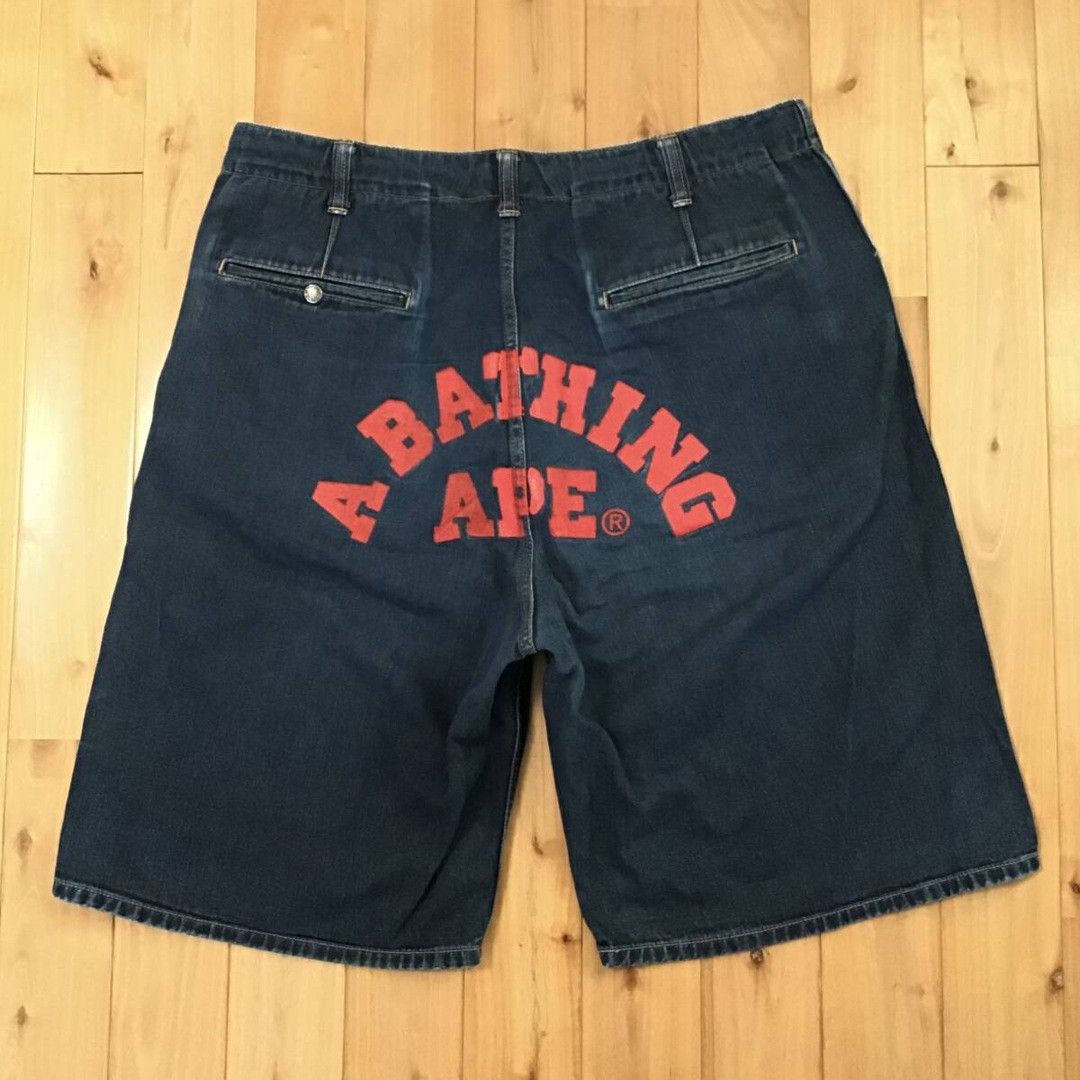Bape BAPE LOGO Loose fit denim shorts a bathing ape ★size XL Size US 36 / EU 52 - 1 Thumbnail