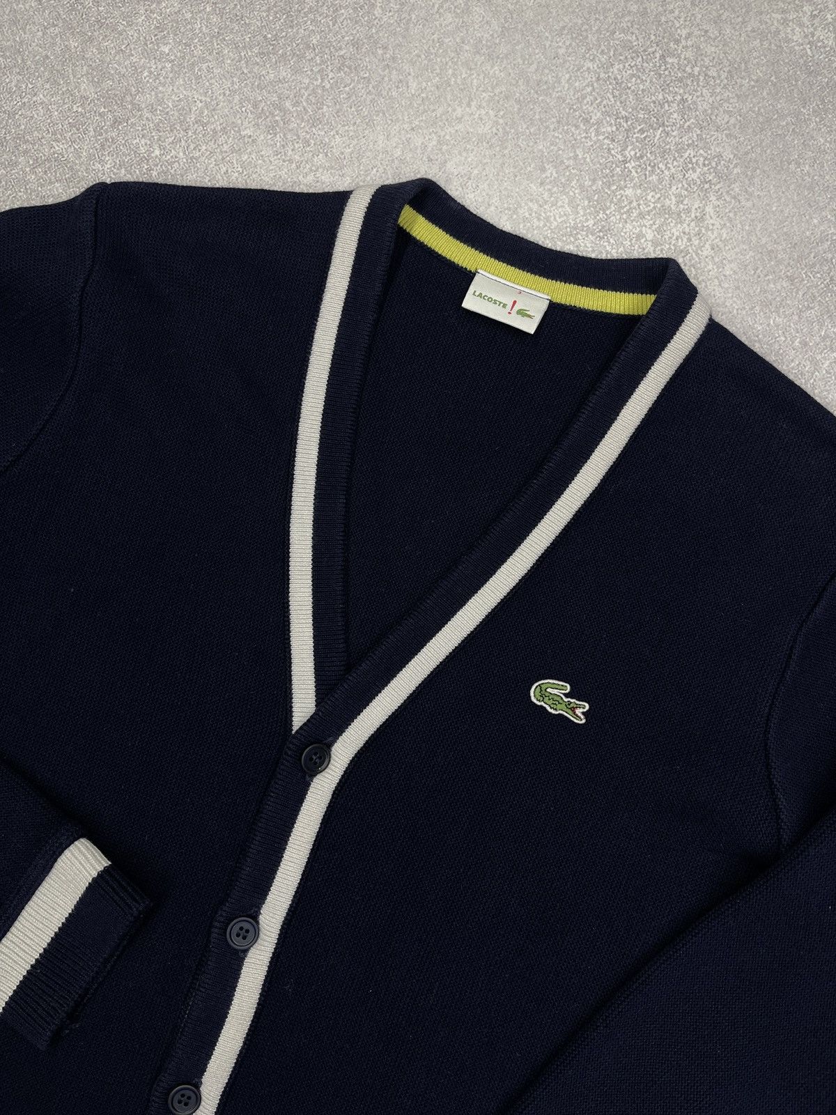 Lacoste Mens Lacoste Live Knitted Cardigan Navy Size M Size US M / EU 48-50 / 2 - 4 Thumbnail