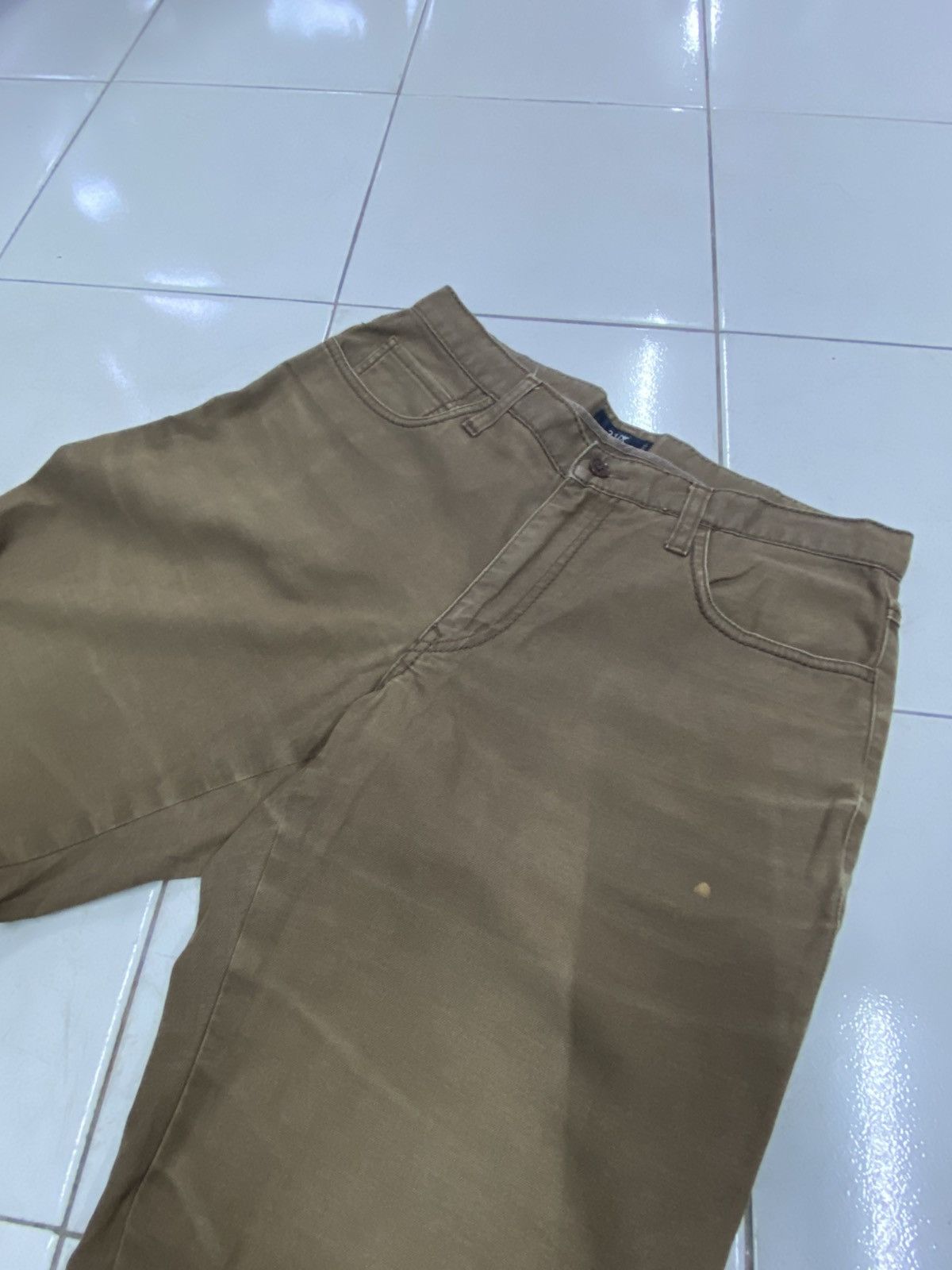 Japanese Brand 23 HOMME BROWN WORK TROUSERS PANTS Size US 30 / EU 46 - 4 Thumbnail