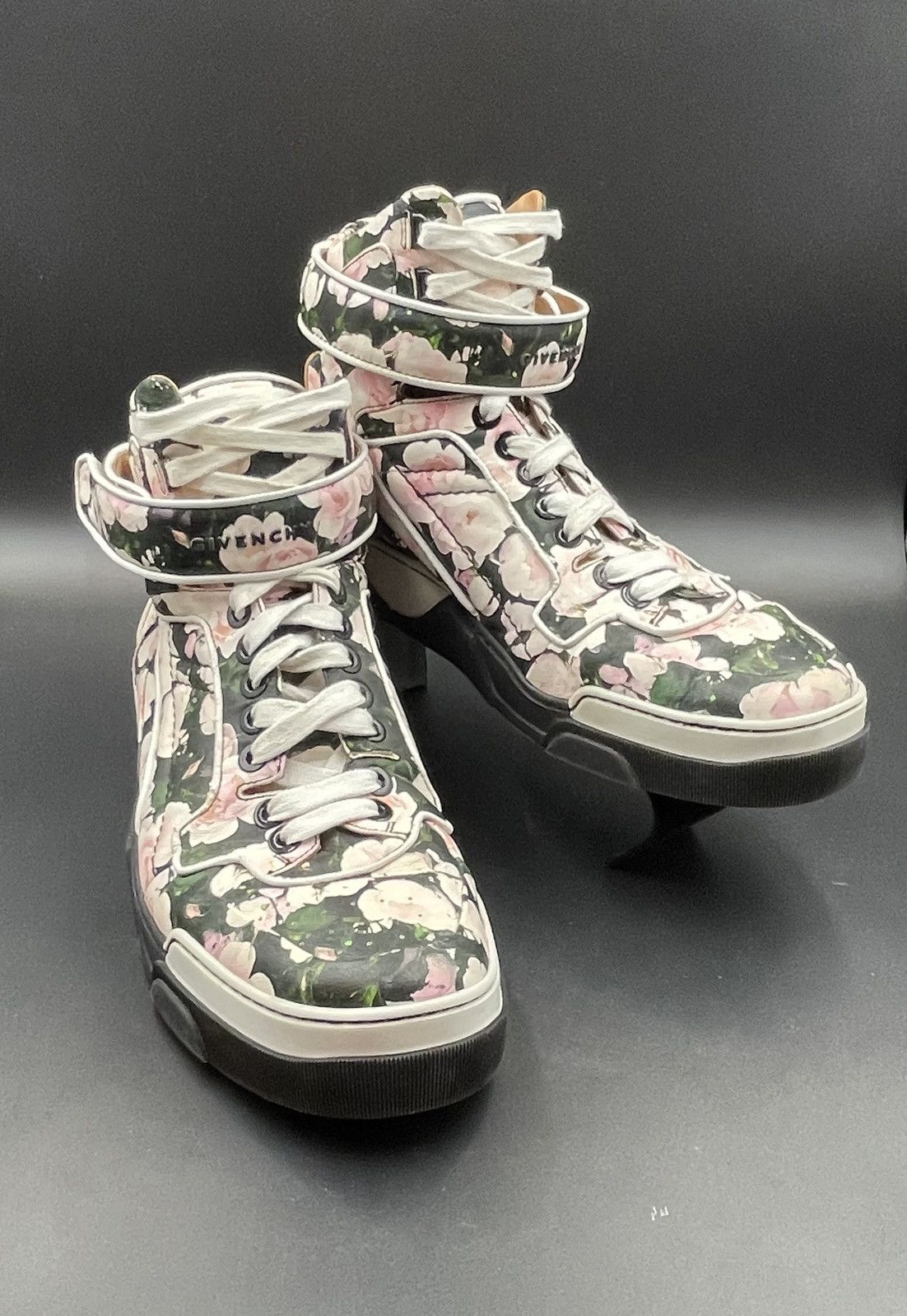 Givenchy Givenchy Tyson Floral High Top Sneaker Size US 12 / EU 45 - 3 Thumbnail