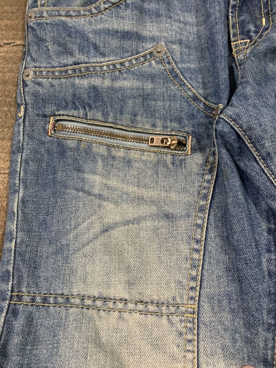 If Six Was Nine × Le Grande Bleu (L.G.B.) CRAZY double knee flare with multipocket jeans Size US 31 - 10 Thumbnail