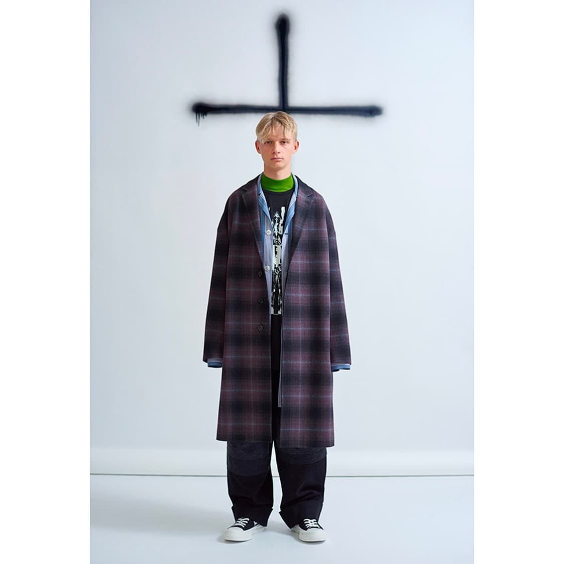Lad Musician LAD MUSICIAN 17AW Melton Ombre Check Big Chester Coat - 46 Size US M / EU 48-50 / 2 - 1 Thumbnail