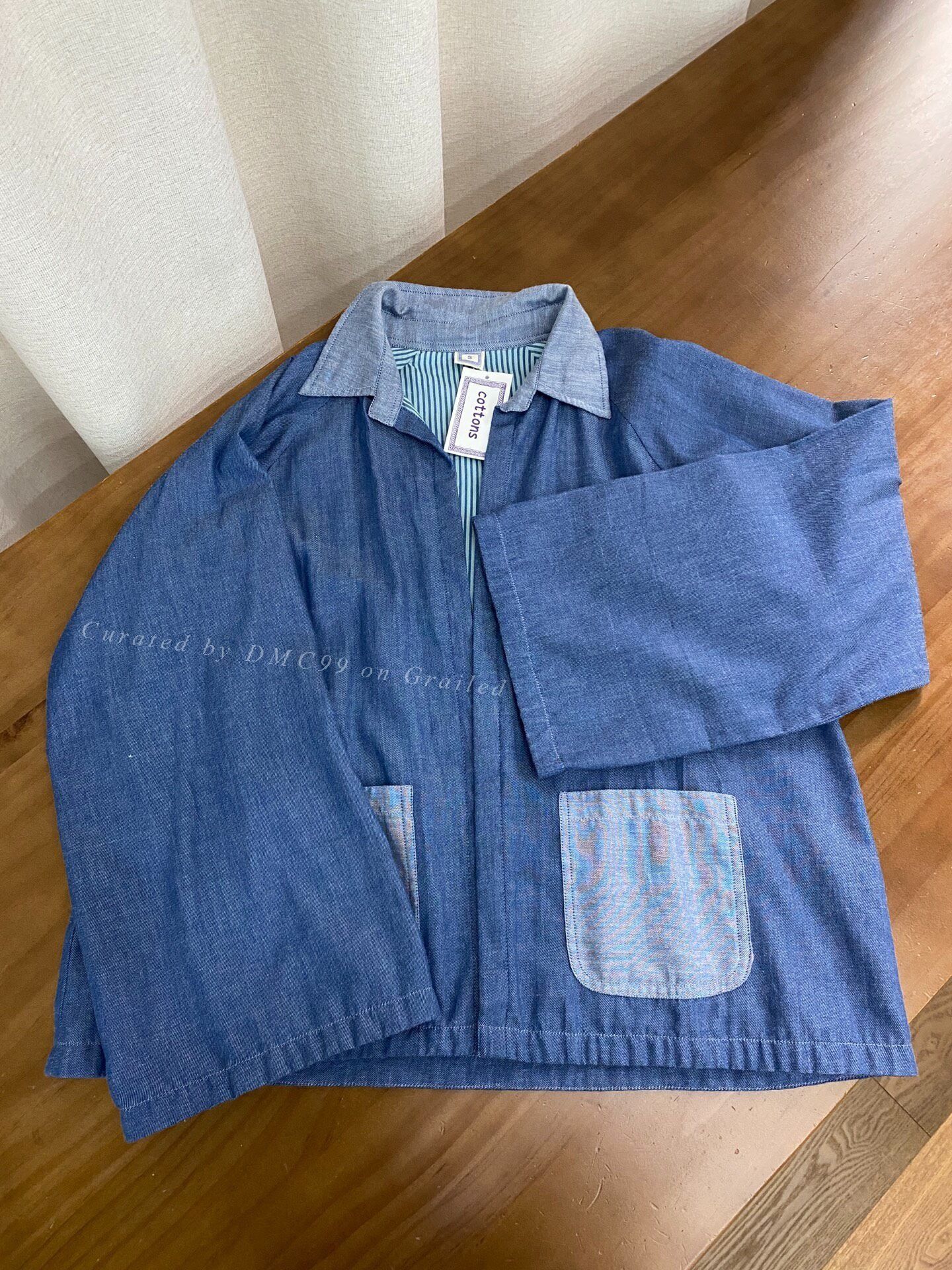 COTTONCITIZEN Cottons Blue Cotton Coat Size S / US 4 / IT 40 - 1 Thumbnail