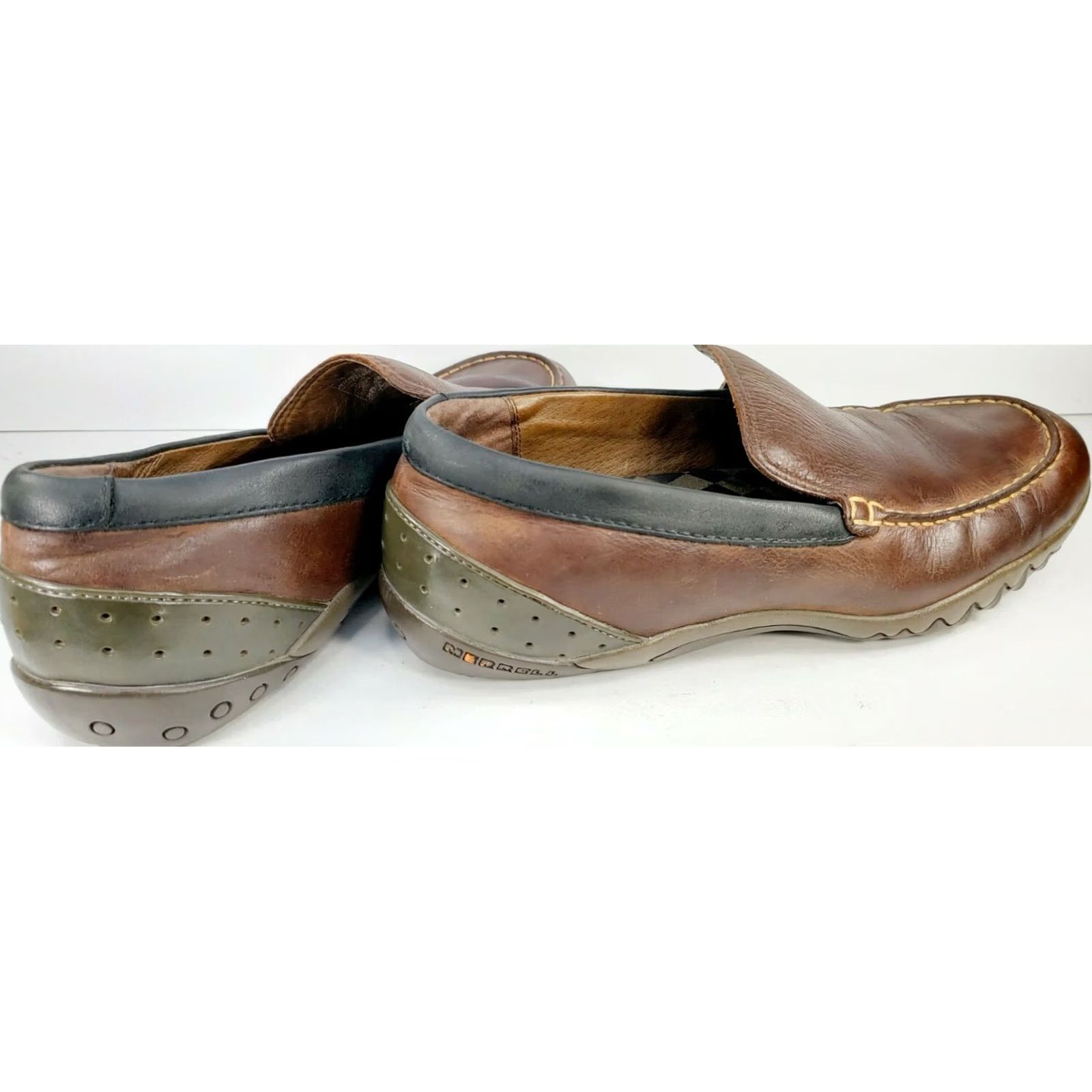Merrell Merrell Men's Moc Toe Loafer Slip On Brown Leather Insole J73279 Size 9M Casual Workwear Outdoor Lifestyle Leather Upper Insole Material Leather Size US 9 / EU 42 - 3 Thumbnail