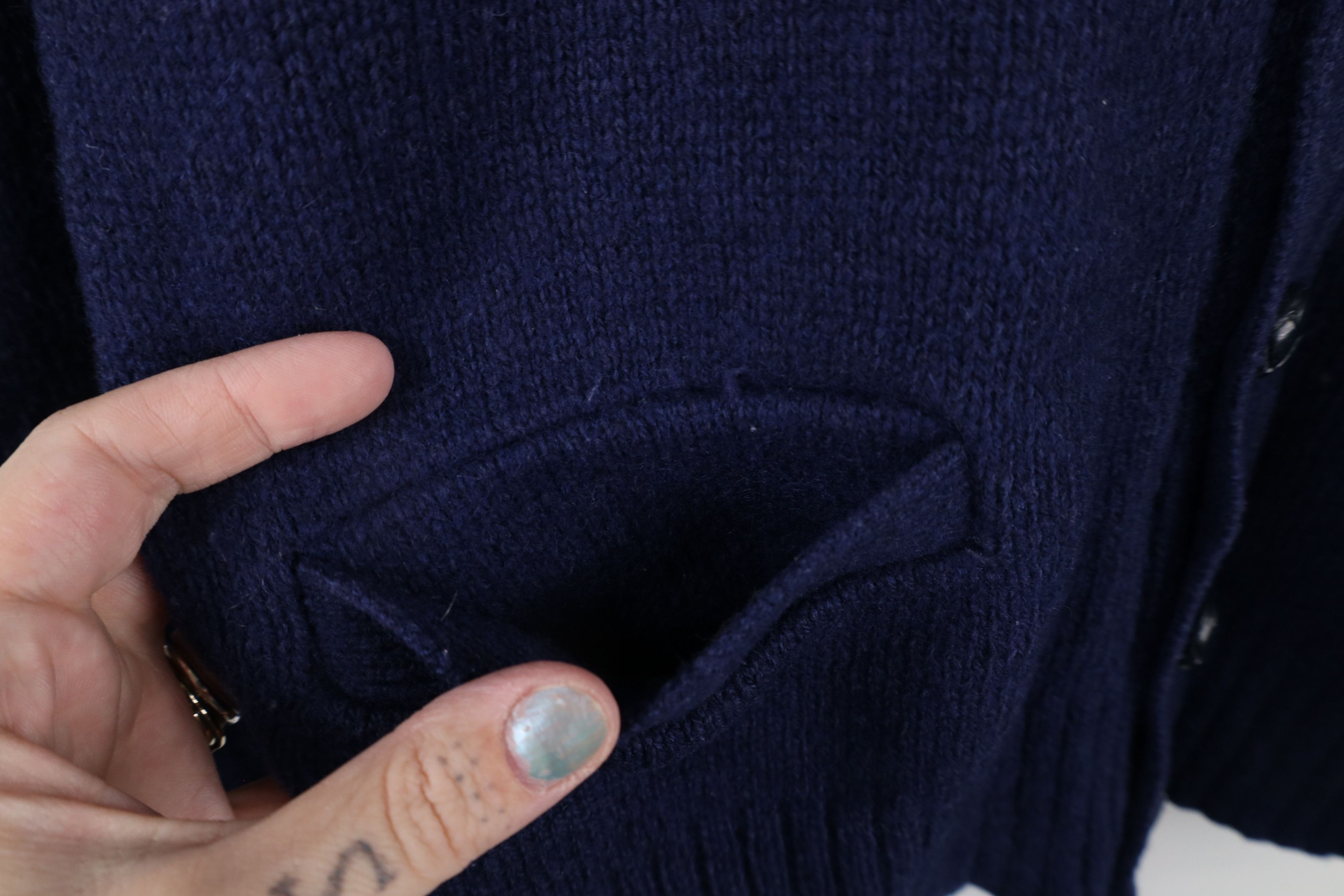 Vintage Vintage 60s 70s Streetwear Cardigan Sweater Navy Blue USA Size US L / EU 52-54 / 3 - 5 Thumbnail
