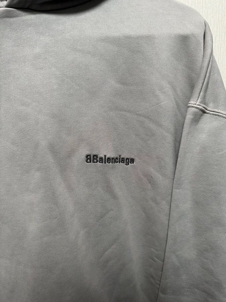 Balenciaga Balenciaga Balenciaga Gray Hoodie with Small Flaw-2506 Size US L / EU 52-54 / 3 - 2 Thumbnail