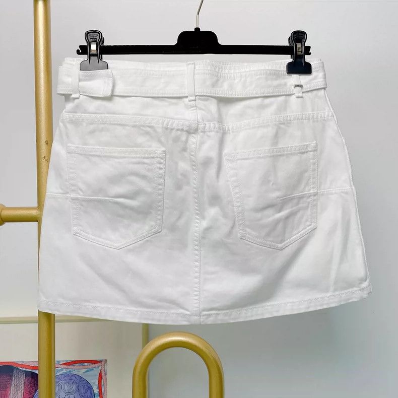 Dior Dior White denim skirt Size 26" / US 2 / IT 38 - 2 Thumbnail