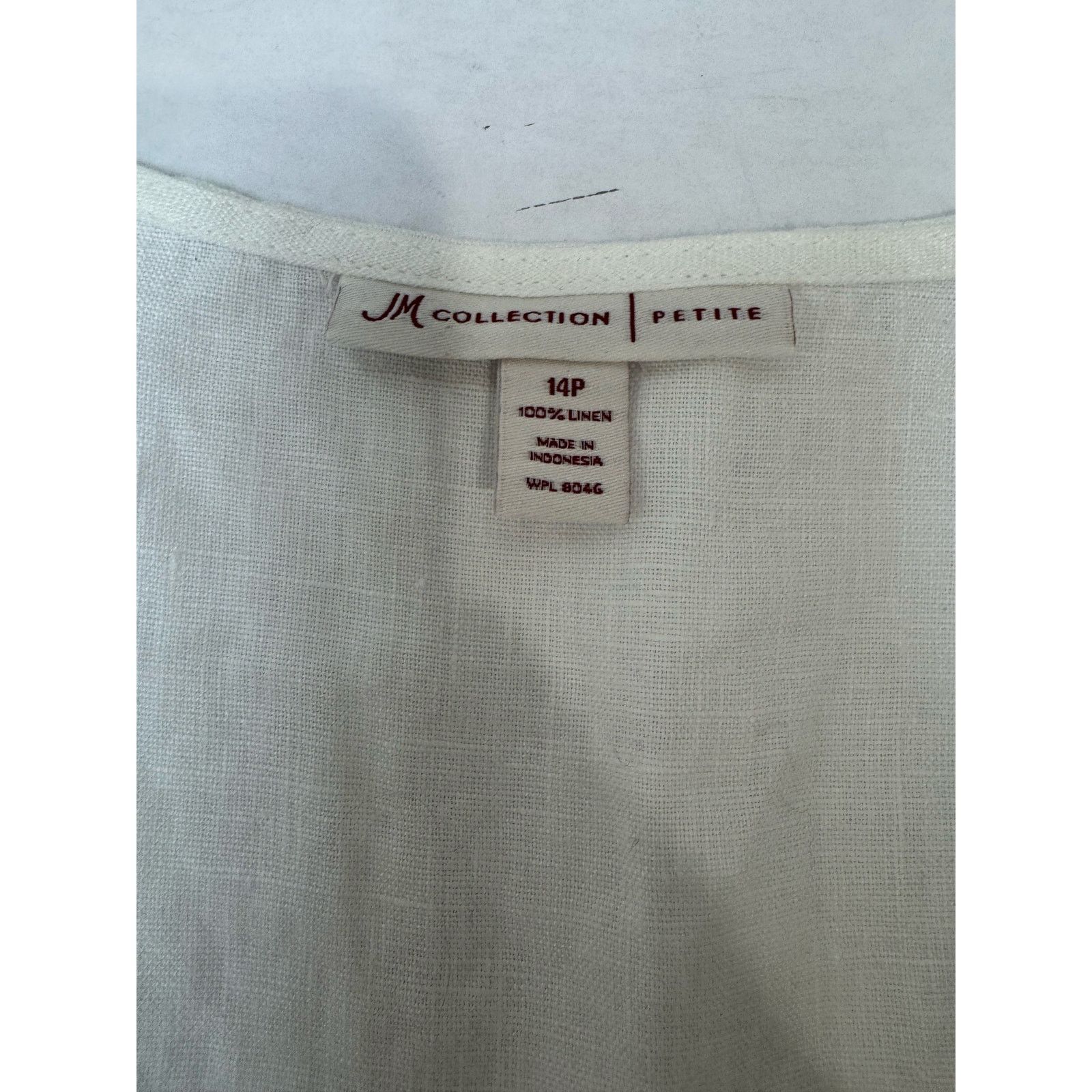 Other NWT JM Collection Petite 100% Linen Tunic Shirt - 14P Size XL / US 12-14 / IT 48-50 - 6 Thumbnail
