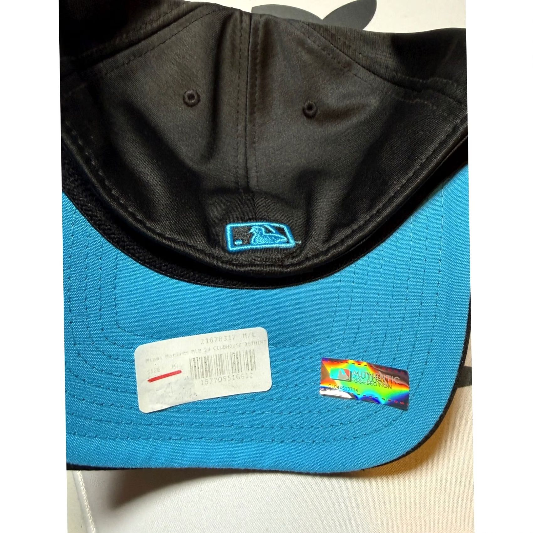 New Era New Era Miami Marlins MLB 39THIRTY Hat Mens M/L Black Clubhouse Stretch Fit Cap Size ONE SIZE - 5 Thumbnail