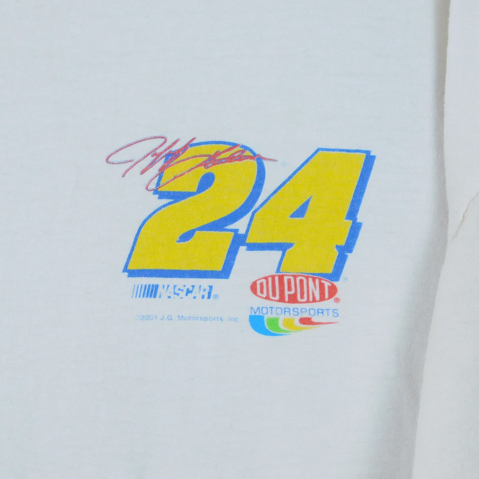 Delta Vintage Jeff Gordon NASCAR Chest Logo T Shirt Size XL White Size US XL / EU 56 / 4 - 4 Thumbnail