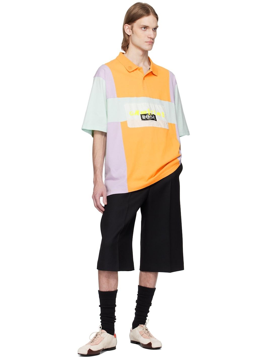 Martine Rose Multicolour Panelled Oversized Logo Polo Size US XS / EU 42 / 0 - 6 Thumbnail