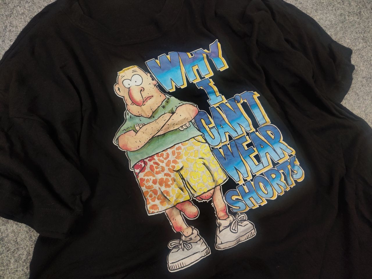 Vintage Vintage Why I Can’t Wear Shorts Funny T Shirt humour USA Tee Size US XL / EU 56 / 4 - 5 Thumbnail