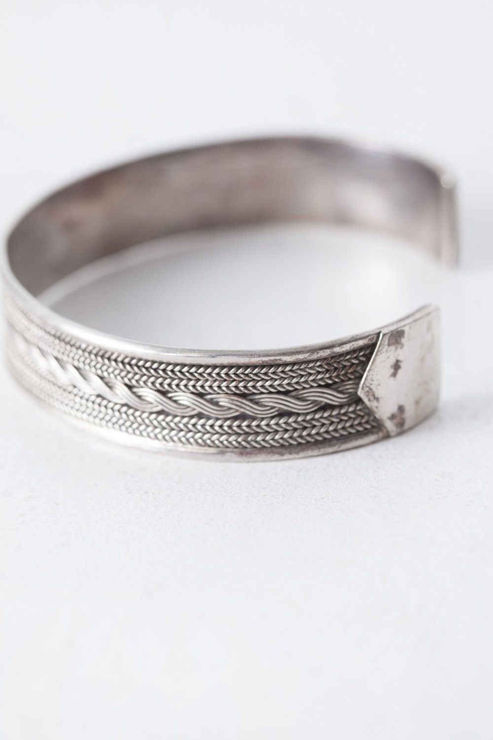 Vintage Vintage sterling silver cuff bangle bracelet Size ONE SIZE - 6 Thumbnail