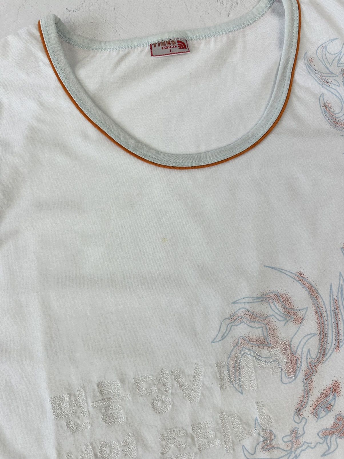 Vintage Y2K Vintage Dragon Print White Top Size US L / EU 52-54 / 3 - 4 Thumbnail