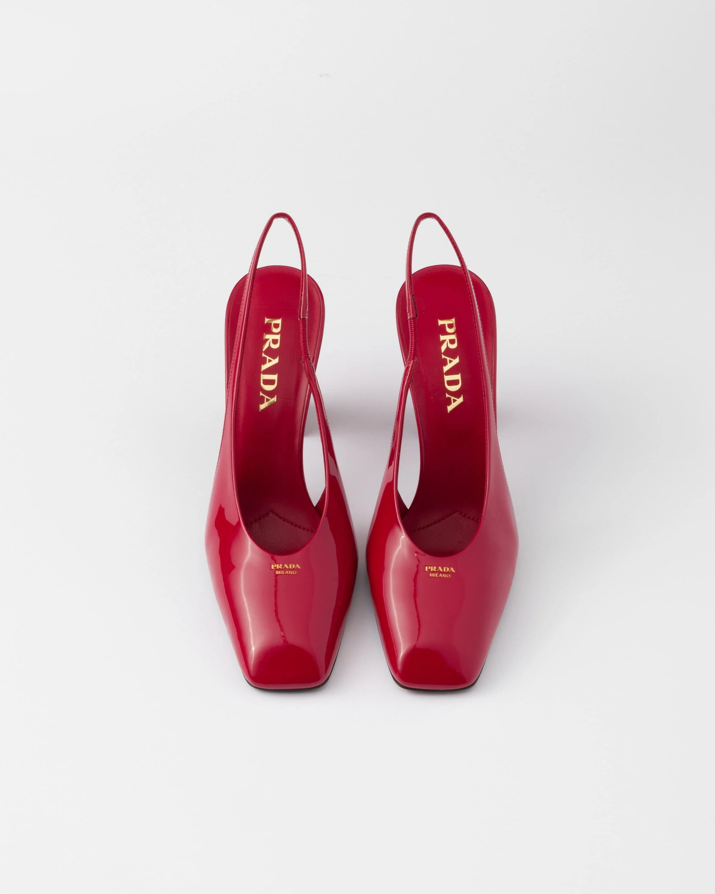 Prada os11x0326 Patent Leather Slingback Pumps in Red Size US 9.5 / IT 39.5 - 3 Thumbnail
