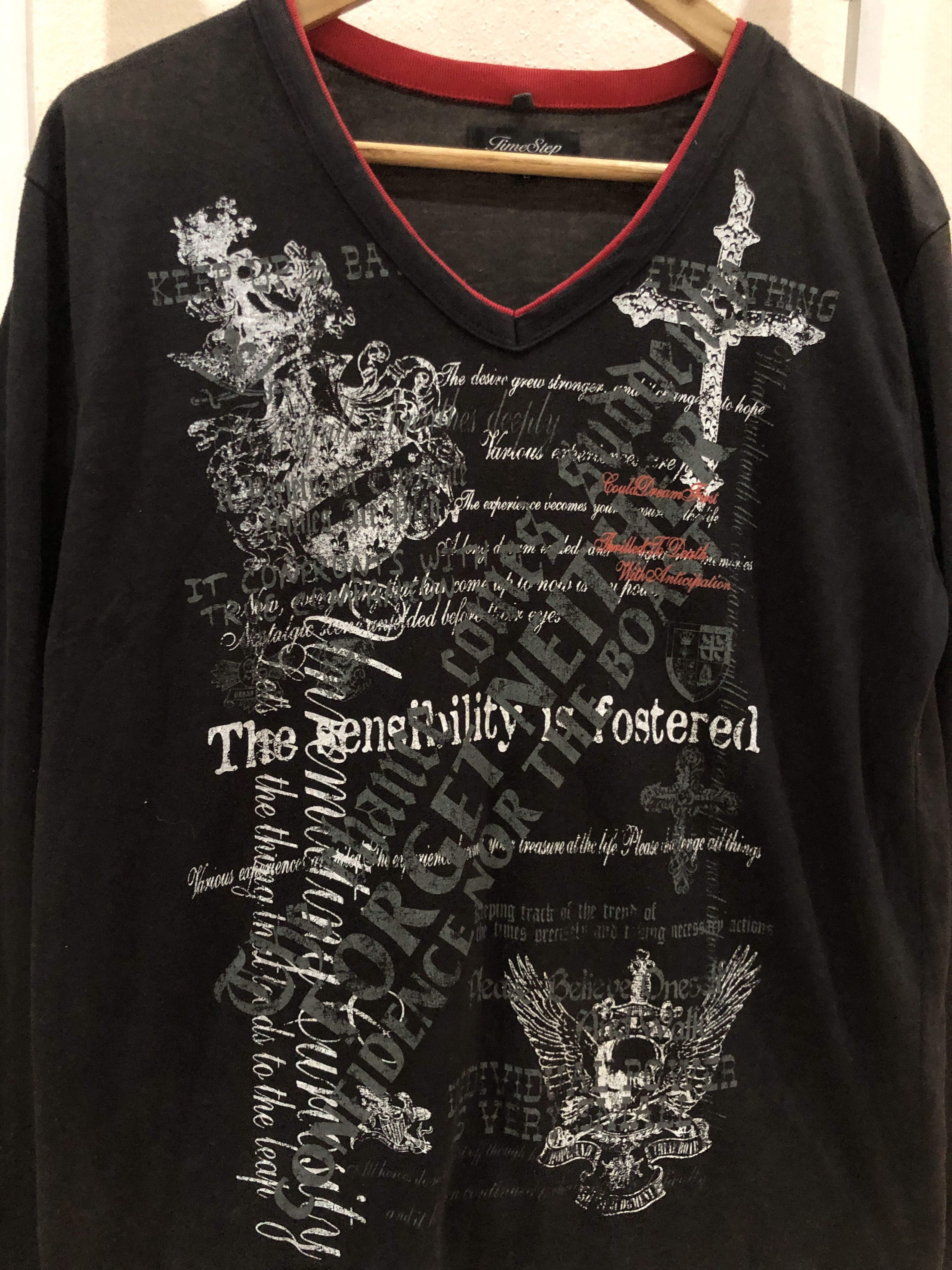 If Six Was Nine Y2k Poem" print long-sleeve top from a Japanese brand Size US L / EU 52-54 / 3 - 3 Thumbnail