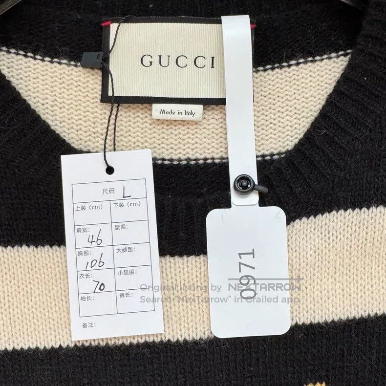 Gucci Gucci Black and white colour-blocked striped Snoopy printe Size US L / EU 52-54 / 3 - 2 Thumbnail