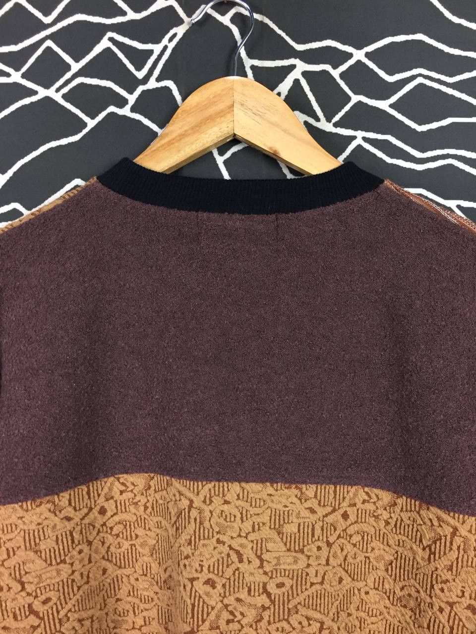 Japanese Brand Vtg Infinity By Polish Geometric Patchwork Sweater Size US L / EU 52-54 / 3 - 8 Thumbnail