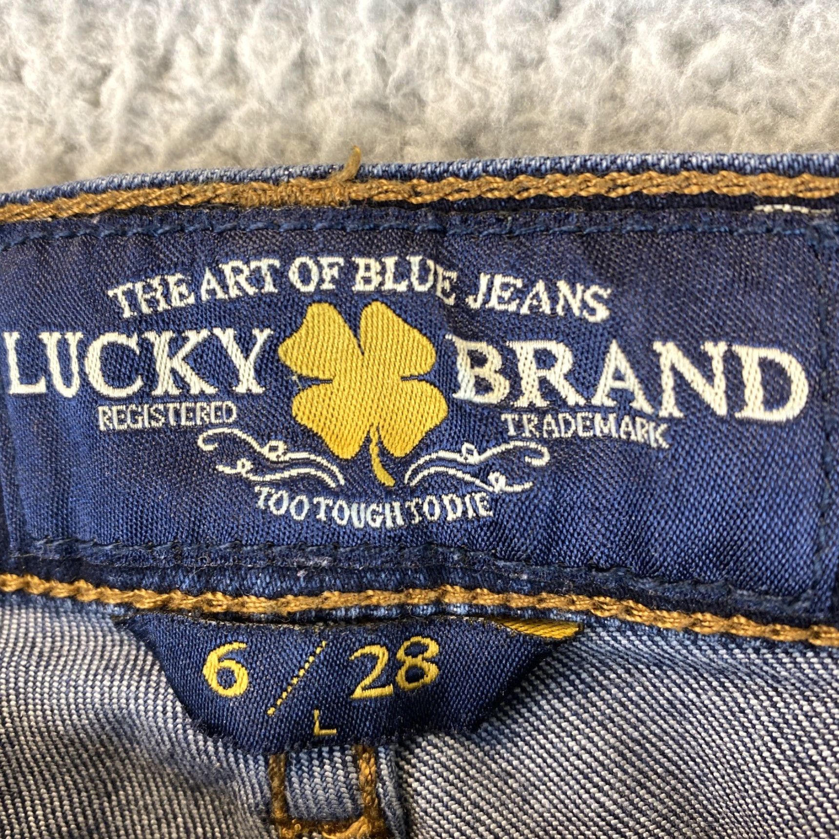 Lucky Brand Lucky Brand Women’s Skinny Jeans Dark Wash 6/28 W32 x L31 Blue Stretch Womens Size 28" / US 6 / IT 42 - 3 Thumbnail