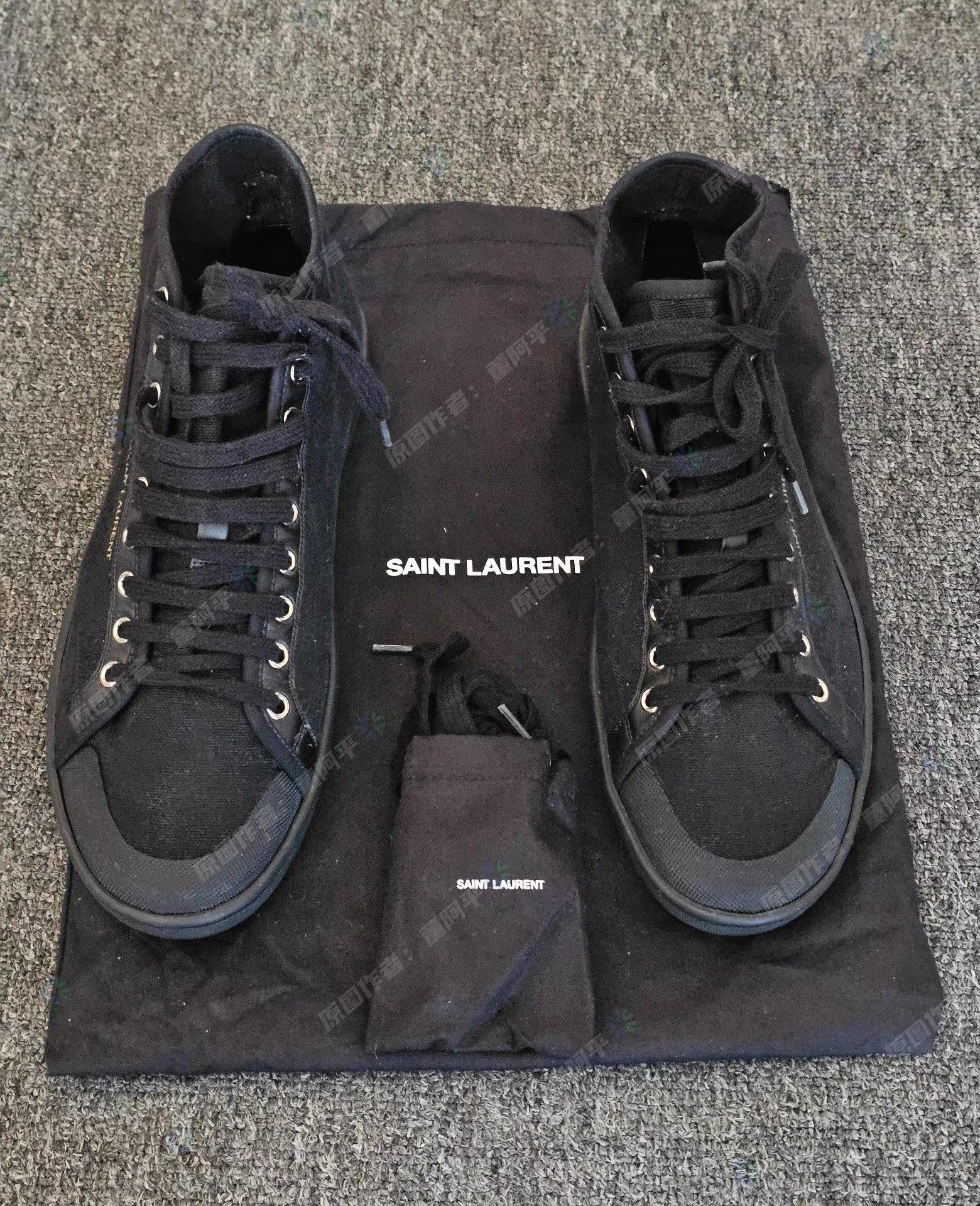 Saint Laurent Paris Saint Laurent black high-top casual sneakers Q4 Size US 9 / EU 42 - 1 Thumbnail