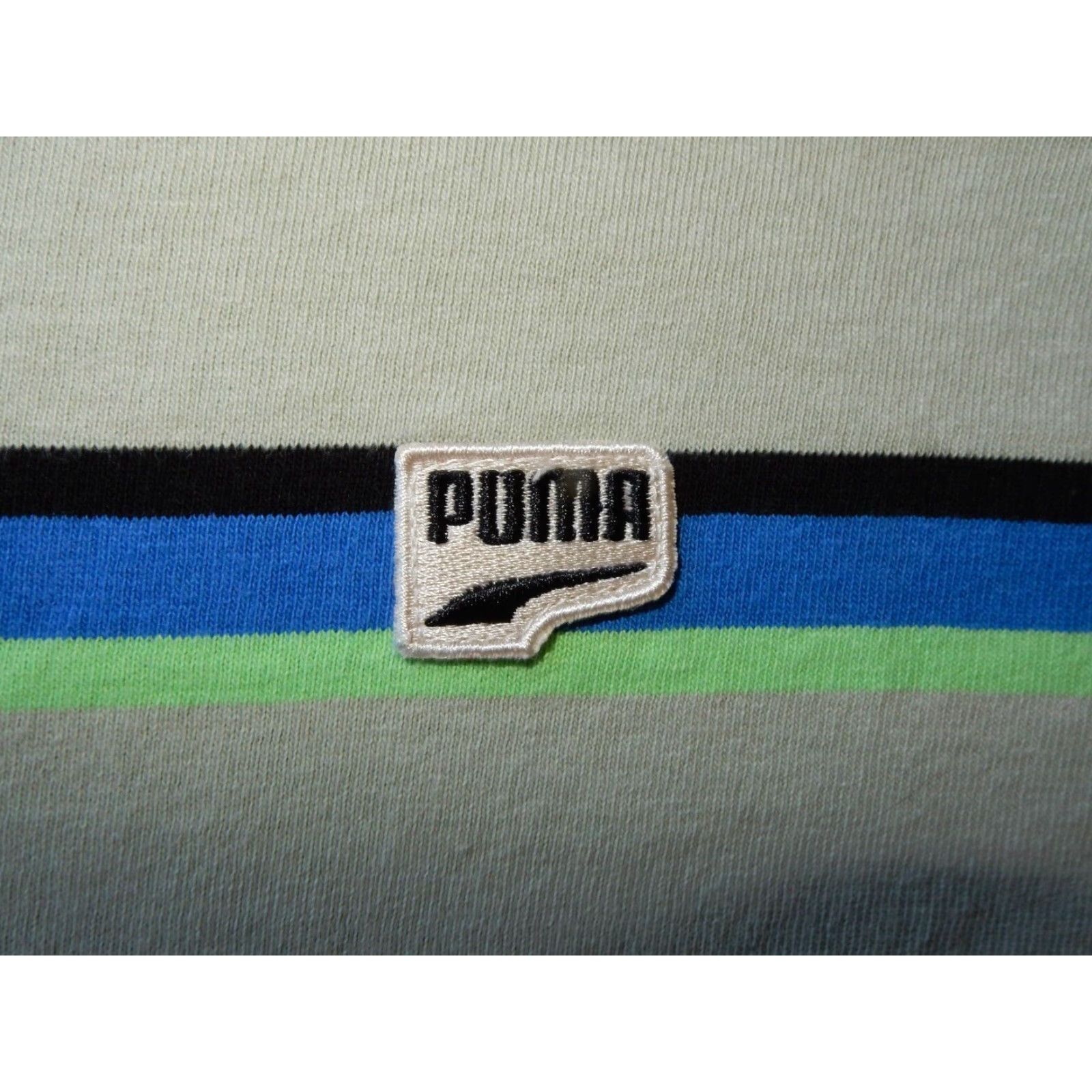 Puma VINTAGE PUMA Men’s Short Sleeve T-Shirt Size S Beige Striped Casual Size US S / EU 44-46 / 1 - 2 Thumbnail