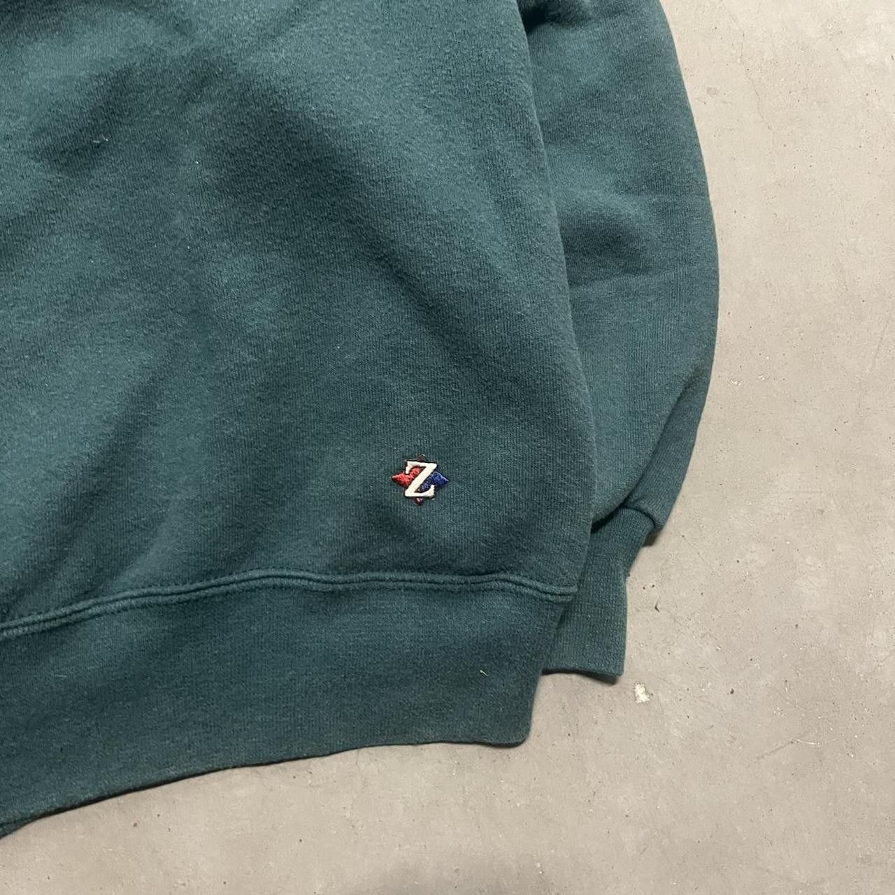 Vintage Vintage Y2K Blank Green MadeInUSA 90s Sweatshirt! Size US XL / EU 56 / 4 - 2 Thumbnail