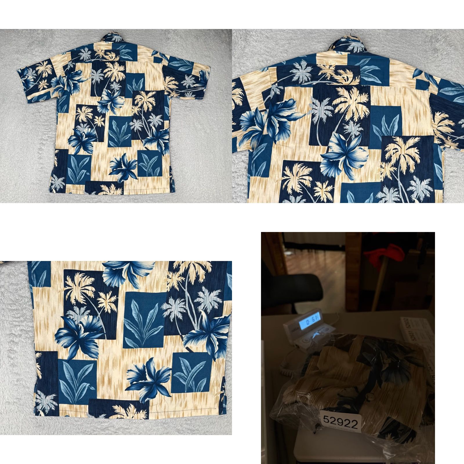 Tori Richard VINTAGE Tori Richard Shirt Men S Beige Blue Cotton Blend Floral Hawaiian Size US S / EU 44-46 / 1 - 9 Thumbnail