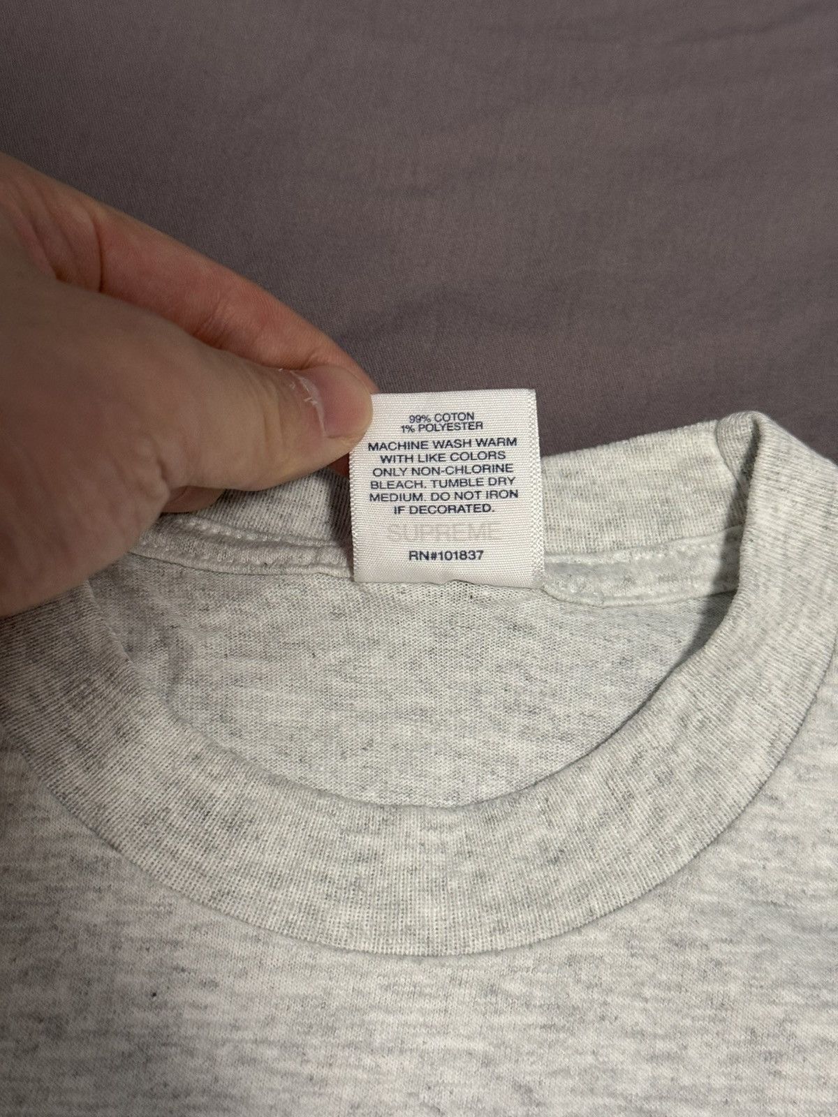 Supreme Supreme guts tee grey Small Size US S / EU 44-46 / 1 - 3 Thumbnail