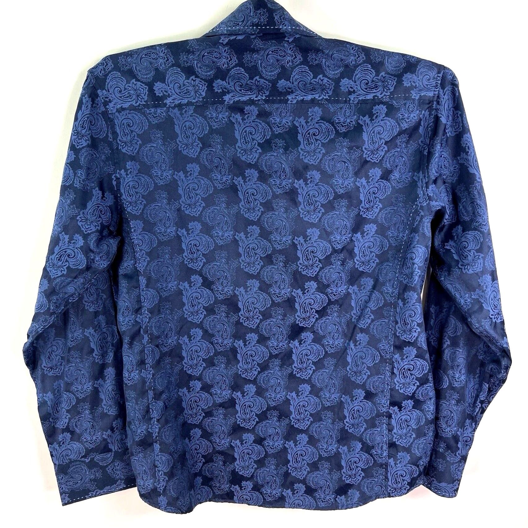 Cougar Platini Shirt Button-Up Mens XL Blue Long Sleeve Geometric Pattern Casual Business Size US XL / EU 56 / 4 - 3 Thumbnail