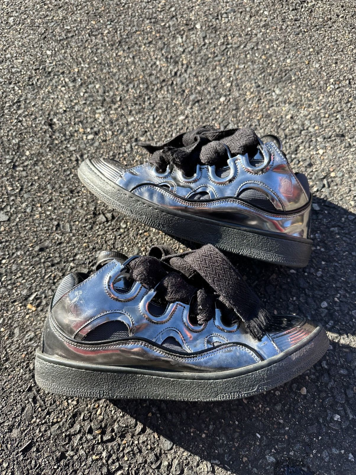 Lanvin Lanvin Curb Sneaker Black/Mirrored Size US 10 / EU 43 - 18 Thumbnail