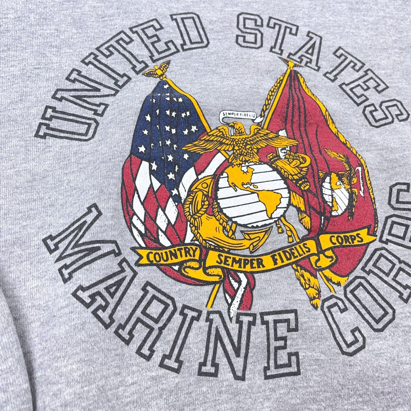 Vintage VINTAGE US Marines Sweatshirt Men L Crewneck USMC Military 90s Y2K M.J. Soffee Gray Regular Cotton Blend Embroidered Logo [Acceptable Keywords] Size US L / EU 52-54 / 3 - 3 Thumbnail