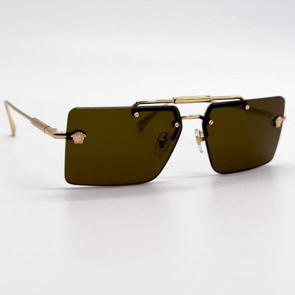 Versace NEW VERSACE SUNGLASSES VE2245 1002/73 GOLD WOMEN EYEWEAR VE2 Size ONE SIZE - 4 Thumbnail