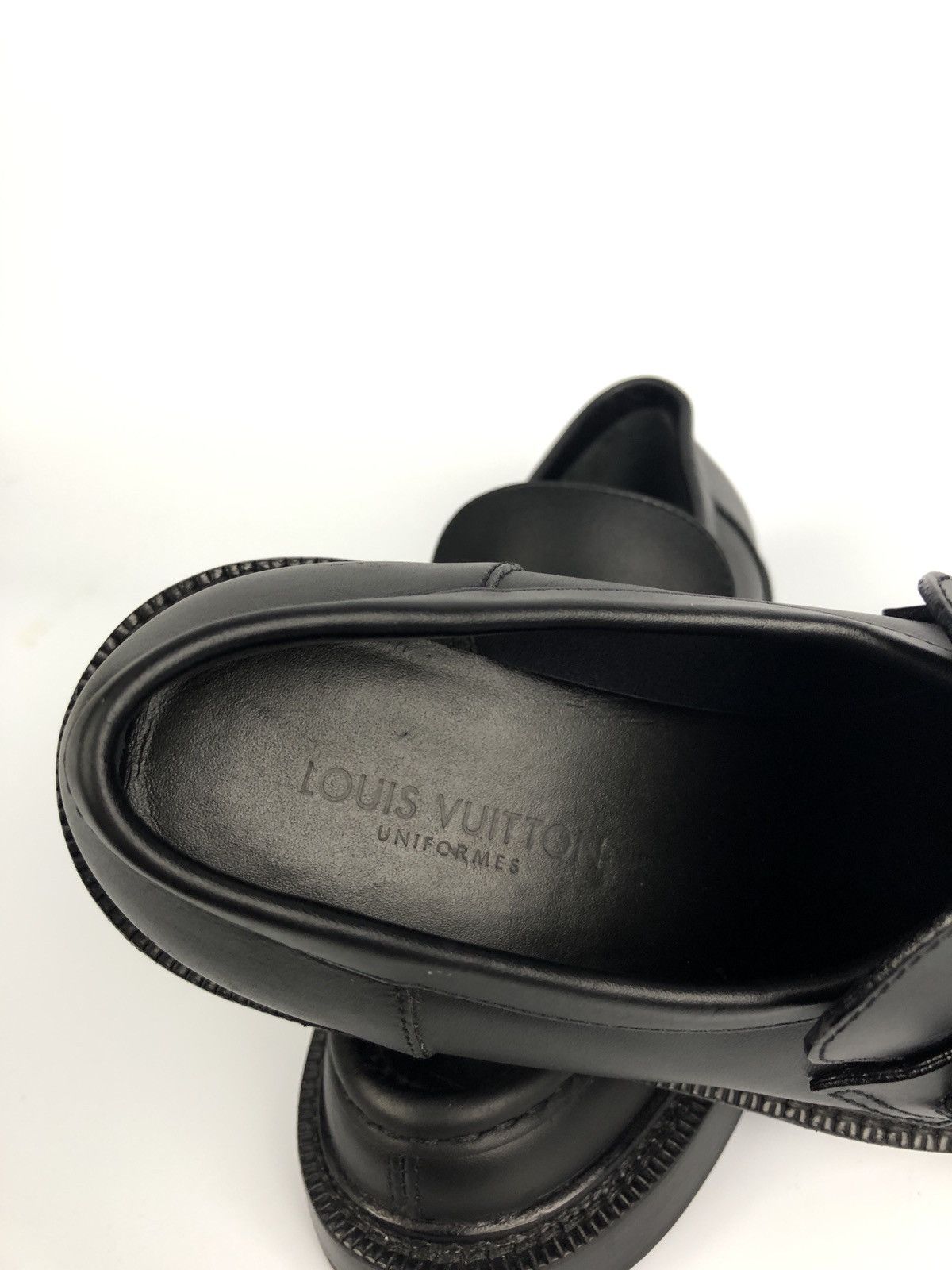 Louis Vuitton Calfskin Chain Academy Loafers