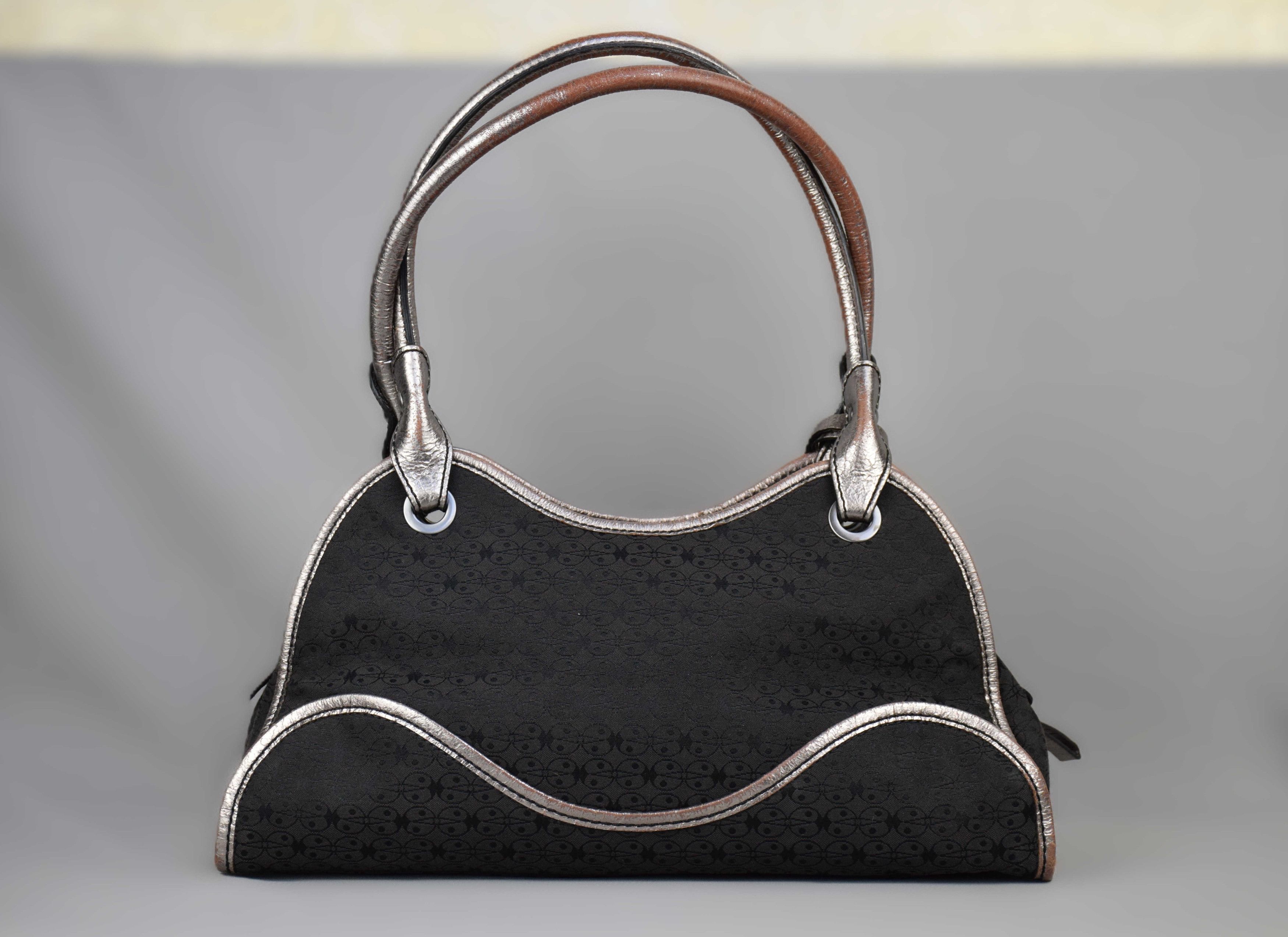 Other Coccinelle Bag Gray Fabric Branded Designer Handbag Zip Size ONE SIZE - 7 Thumbnail